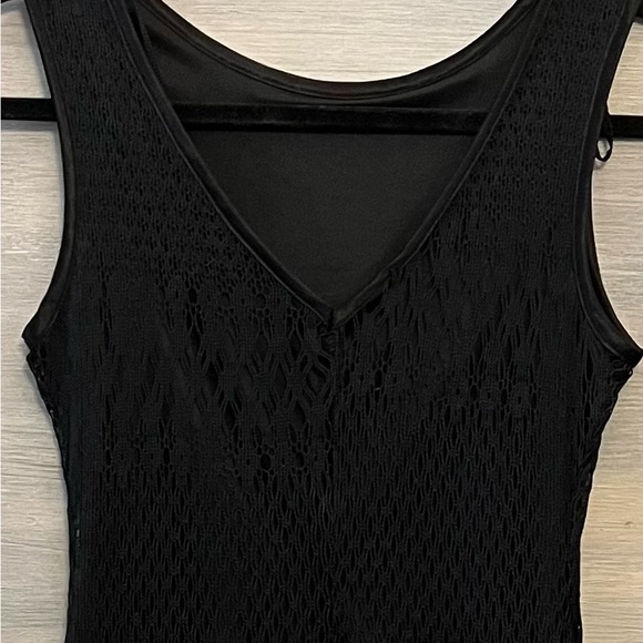 Vintage Breakin Loose Sleeveless Black Lace Full Length Formal Dress Size 5/6 GC - Picture 6 of 8